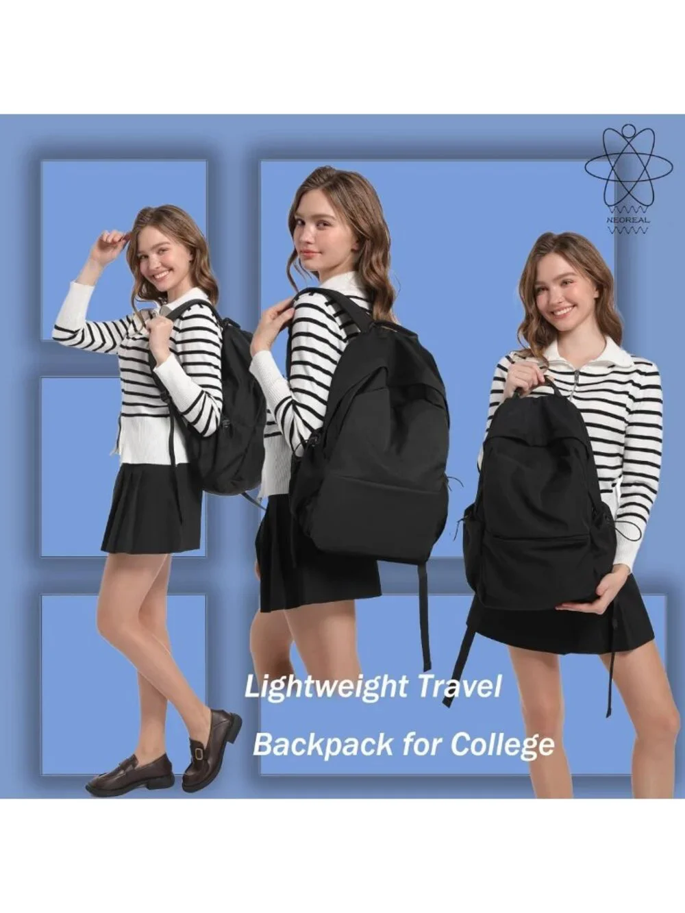 Lightweight Waterproof Laptop Backpack for Travel, Work, College, 15.6